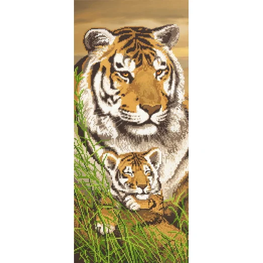 SI-296(24*55) Тигрица и тигренок. Схема для вышивки бисером СвитАрт