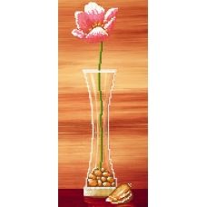 SI-352 Розовый цветок в вазе. Схема для вышивки бисером СвитАрт