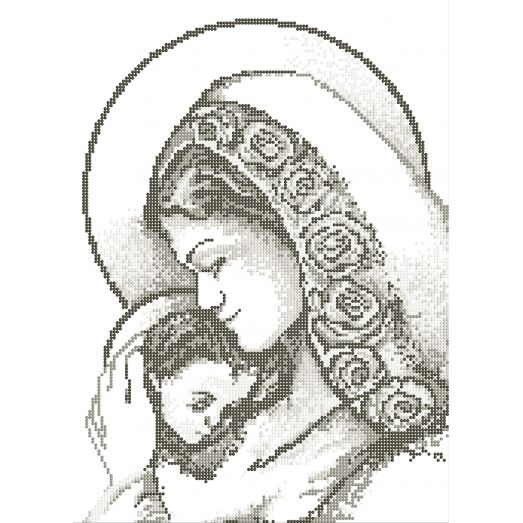 SI-387b Мадонна с младенцем. Схема для вышивки бисером СвитАрт