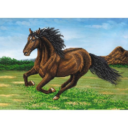SI-519(А3) Лошадь. Схема для вышивки бисером Свит Арт