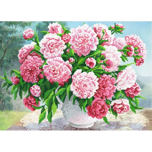 SI-551a Пионы. Схема для вышивки бисером СвитАрт