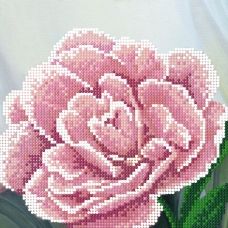 SI-577 (17*17) Нежно-розовая роза. Схема для вышивки бисером СвитАрт