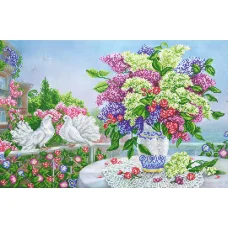 SI-627 (A2) Букет из сирени . Схема для вышивки бисером СвитАрт