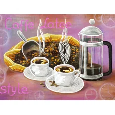 SI-677a(А4) Ароматный кофе. Схема для вышивки бисером СвитАрт