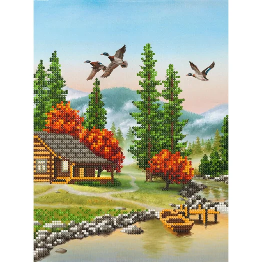 SI-685a(А4) Перелетные птицы. Схема для вышивки бисером СвитАрт