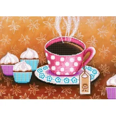 SI-732(А3) Кофе с пирожными. Схема для вышивки бисером СвитАрт