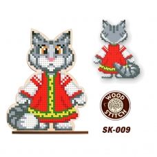 SK-009 Кошка. Серия сказки. Заготовка под вышивку бисером. ТМ WoodStitch