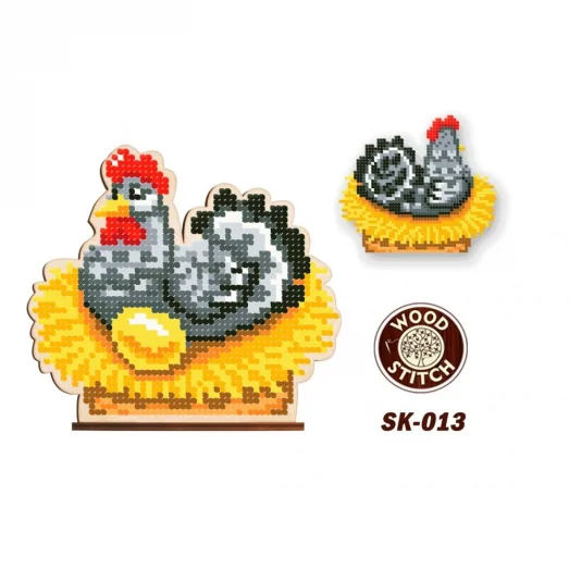 SK-013 Курочка. Серия сказки. Заготовка под вышивку бисером. ТМ WoodStitch