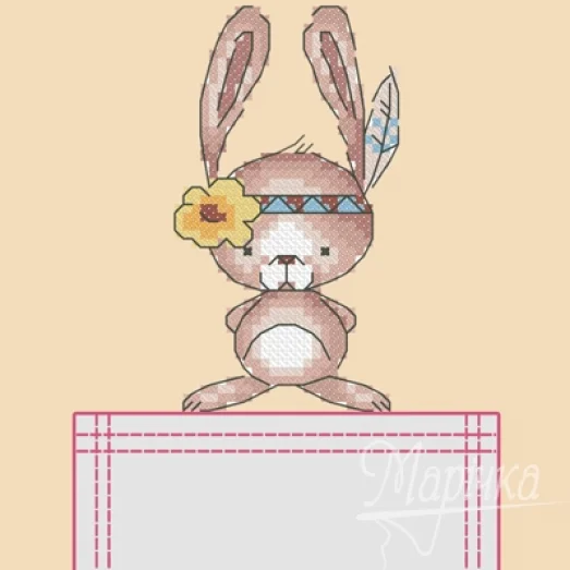 СКВ-005 Зайка. Схема под вышивку нитками ТМ Маричка