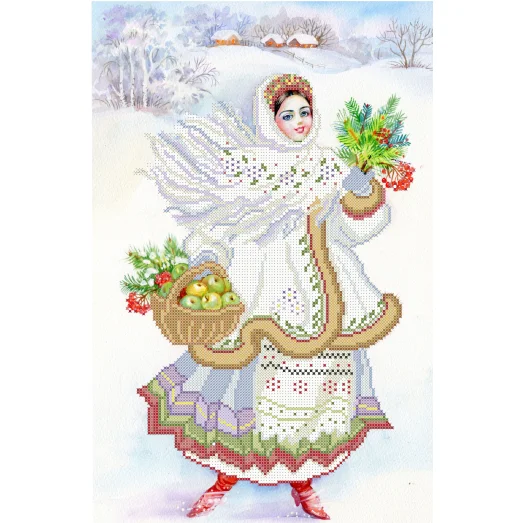 СКВ-115 Девушка Зима. Схема для вышивки бисером. Княгиня Ольга