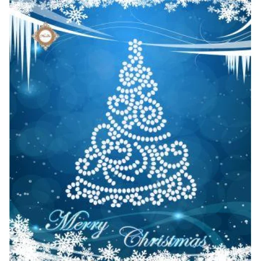 СЛМ-002 Счастливого Рождества. Схема для вышивки бисером ТМ Миледи