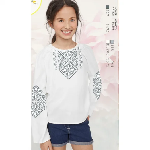 Sor63 Заготовка сорочки для девочки БисерАрт