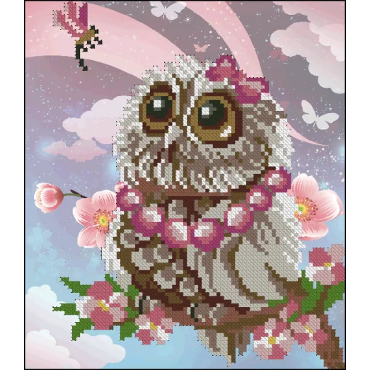 ФЧК-4083 Совиные приключения. Весенняя влюблённость. Схема для вышивки бисером Феникс