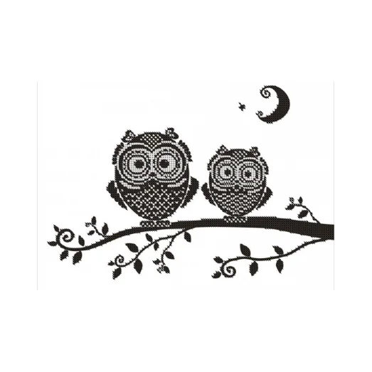 А4-К-045 Совы. Схема для вышивки бисером ТМ Acorns