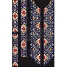 СЧд-029 Бисерная заготовка сорочка черная. Барвиста Вишиванка