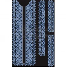 СЧд-032 Бисерная заготовка сорочка черная. Барвиста Вишиванка