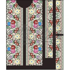 СЧд-034 Бисерная заготовка сорочка черная. Барвиста Вишиванка