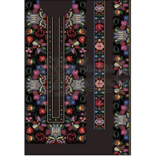 СЧд-035 Бисерная заготовка сорочка черная. Барвиста Вишиванка