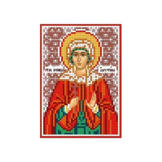 А6-И-083 Святая мученица Алевтина. Схема для вышивки бисером ТМ Acorns