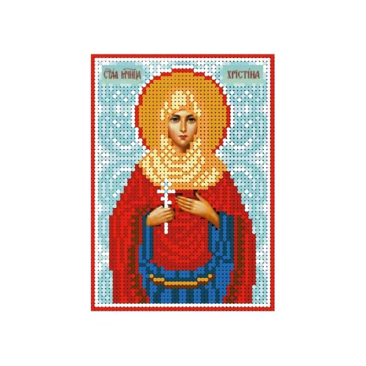 А6-И-126 Святая мученица Христина. Схема для вышивки бисером ТМ Acorns