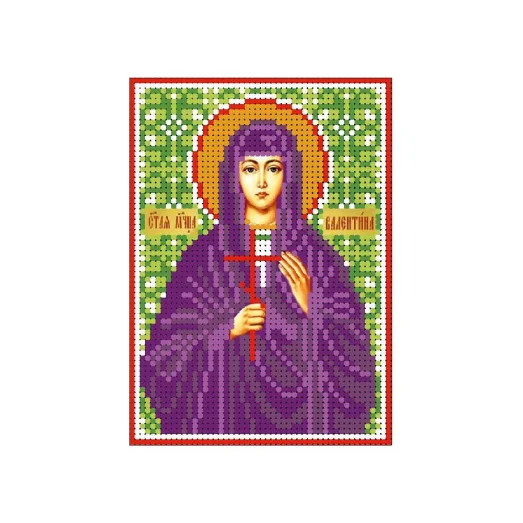 А6-И-122 Святая мученица Валентина. Схема для вышивки бисером ТМ Acorns