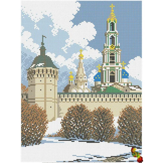 ФПК-3015 Свято-Троицкая Сергиева Лавра. Схема для вышивки бисером Феникс