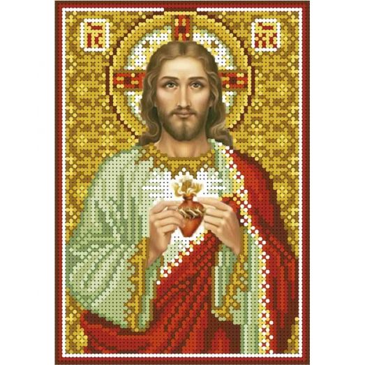 А5-И-251 Святое Сердце Иисуса. Схема для вышивки бисером ТМ Acorns