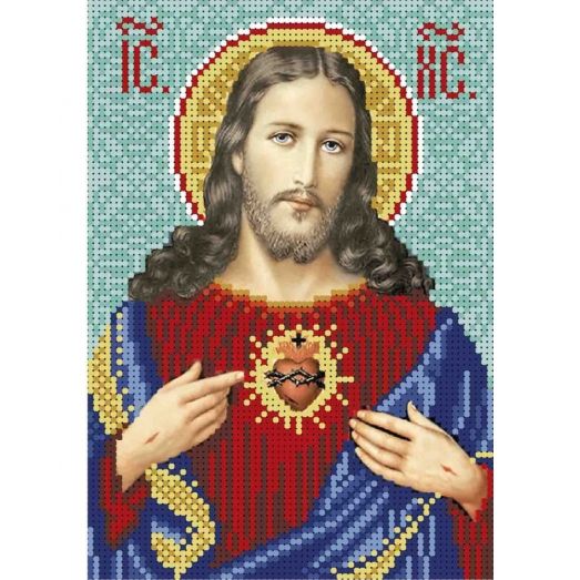 А5-И-235 Святое Сердце Иисуса. Схема для вышивки бисером ТМ Acorns