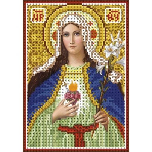 А5-И-252 Святое Сердце Марии. Схема для вышивки бисером ТМ Acorns