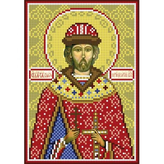 А5-И-179 Святой князь Юрий. Схема для вышивки бисером ТМ Acorns