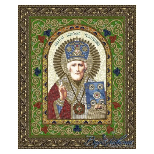 БГИ003 Икона Святой Николай Чудотворец. Схема для вышивки бисером. Вдохновение