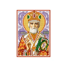 А6-И-073 Святой Николай Чудотворец. Схема для вышивки бисером ТМ Acorns