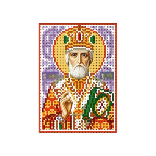 А6-И-073 Святой Николай Чудотворец. Схема для вышивки бисером ТМ Acorns