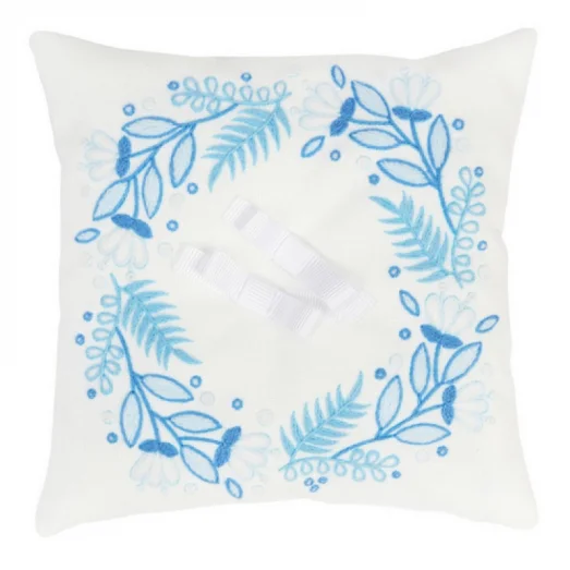 Т-0789 Свадебная подушечка для колец. Схема для вышивки бисером. ТМ ВДВ