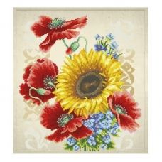 Т-0793 Триптих Полевые цветы. Схема для вышивки бисером. ТМ ВДВ
