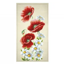 Т-0794 Триптих Полевые цветы. Схема для вышивки бисером. ТМ ВДВ
