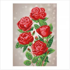 Т-0835 Красные розы. Схема для вышивки бисером. ТМ ВДВ