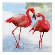 Т-0862 Розовые фламинго. Схема для вышивки бисером. ТМ ВДВ