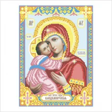 Т-0384 Богородица Владимирская. Схема для вышивки бисером. ТМ ВДВ