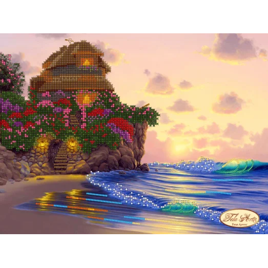 ТА-044 Домик мечты. Место, где живет любовь. Схема для вышивки бисером Тела Артис