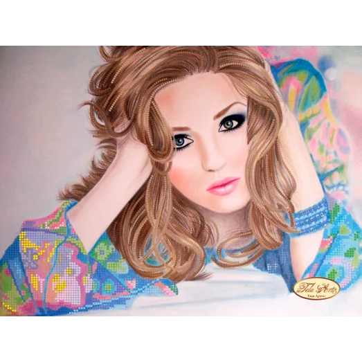 ТА-097 Красотка. Схема для вышивки бисером Тела Артис