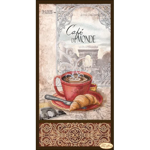 ТА-158 Кофе в Париже - 1. Схема для вышивки бисером Тела Артис