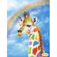ТА-212 Радужный жираф. Схема для вышивки бисером Тела Артис