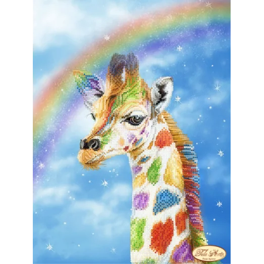 ТА-212 Радужный жираф. Схема для вышивки бисером Тела Артис