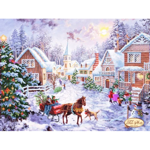 ТА-228 Рождественская деревня. Схема для вышивки бисером Тела Артис