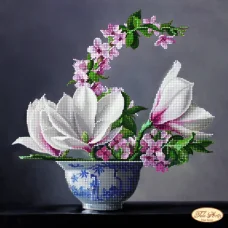 ТА-235 Нежная магнолия. Схема для вышивки бисером Тела Артис