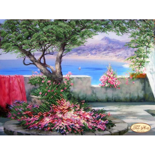 ТА-255 Терраса с видом на море. Схема для вышивки бисером Тела Артис