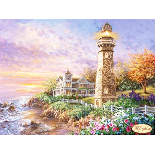 ТА-256 Старый маяк. Схема для вышивки бисером Тела Артис