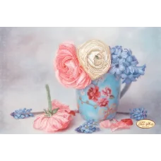 ТА-285 Бокэ. Алые акценты. Схема для вышивки бисером Тела Артис