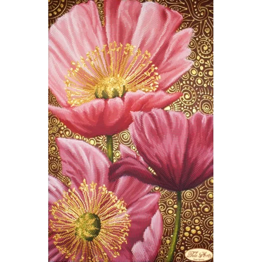 ТА-295 Пряные маки. Схема для вышивки бисером Тела Артис